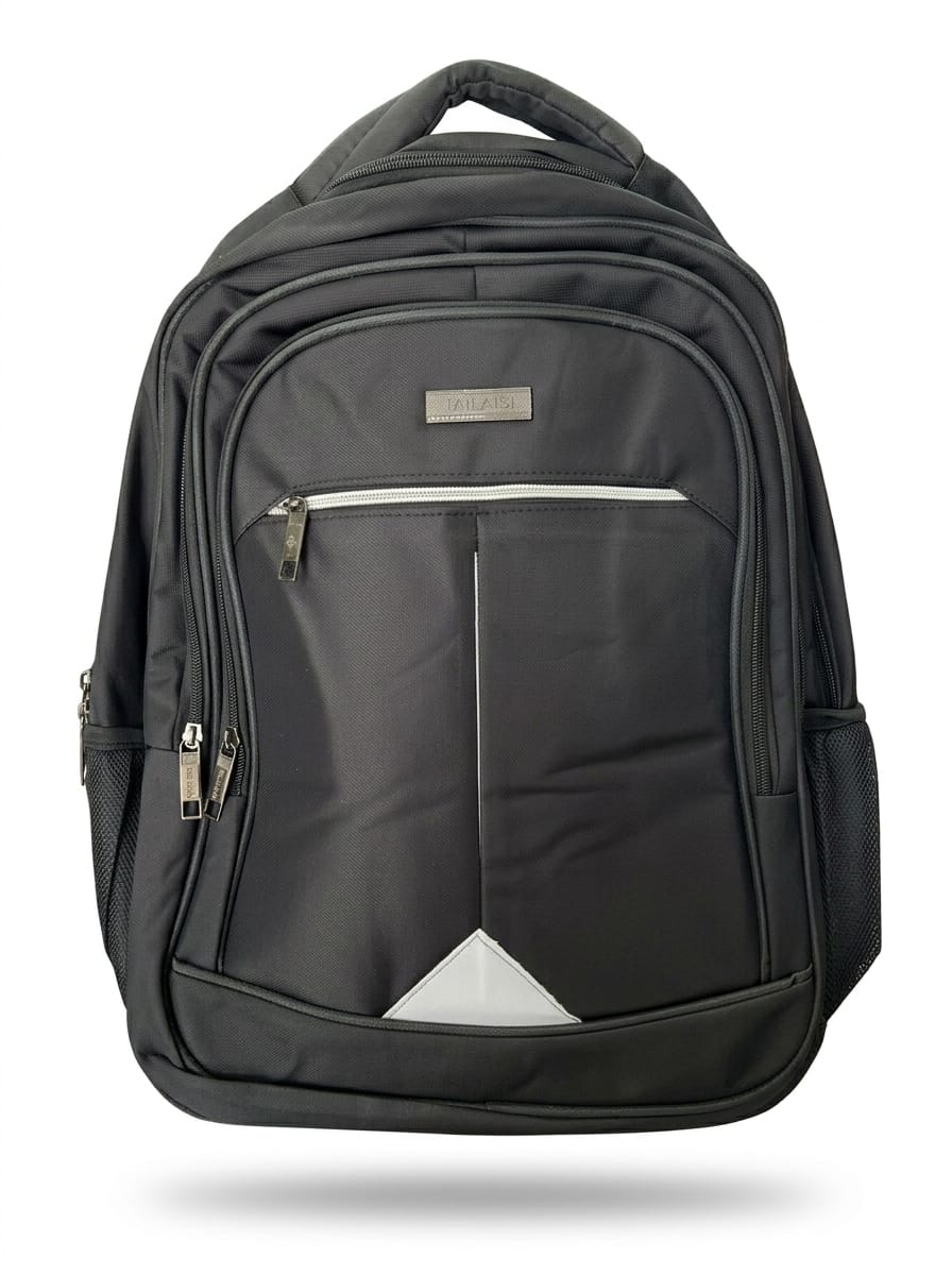 Tailaisi Black Geometric Laptop Backpack