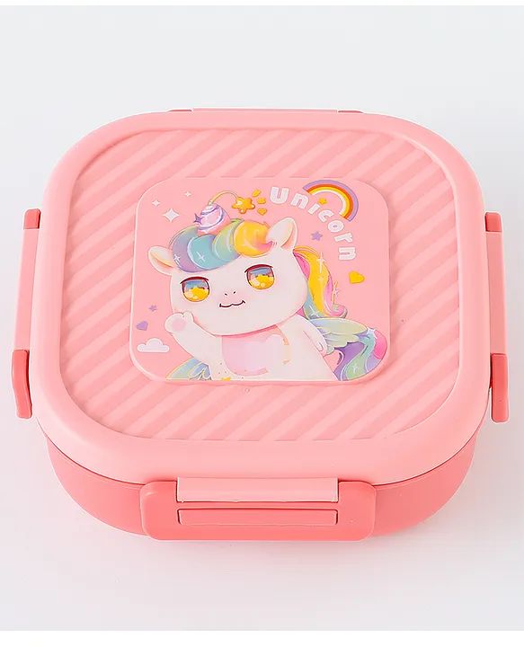 KAWAII UNICORN 4 LOCK LUNCH BOX