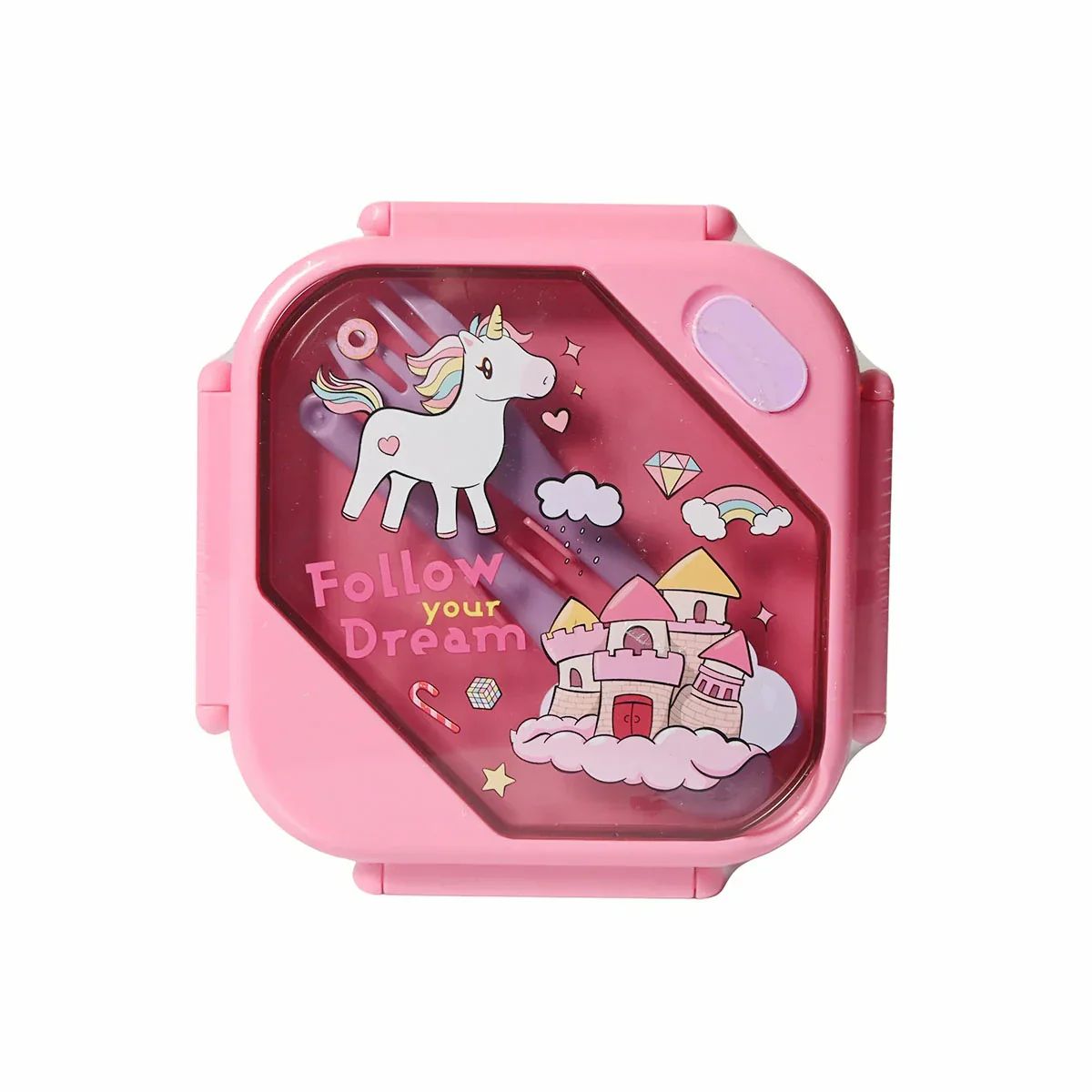 FOLLOW YOUR DREAM UNICORN CASTLE LUNCH BOX