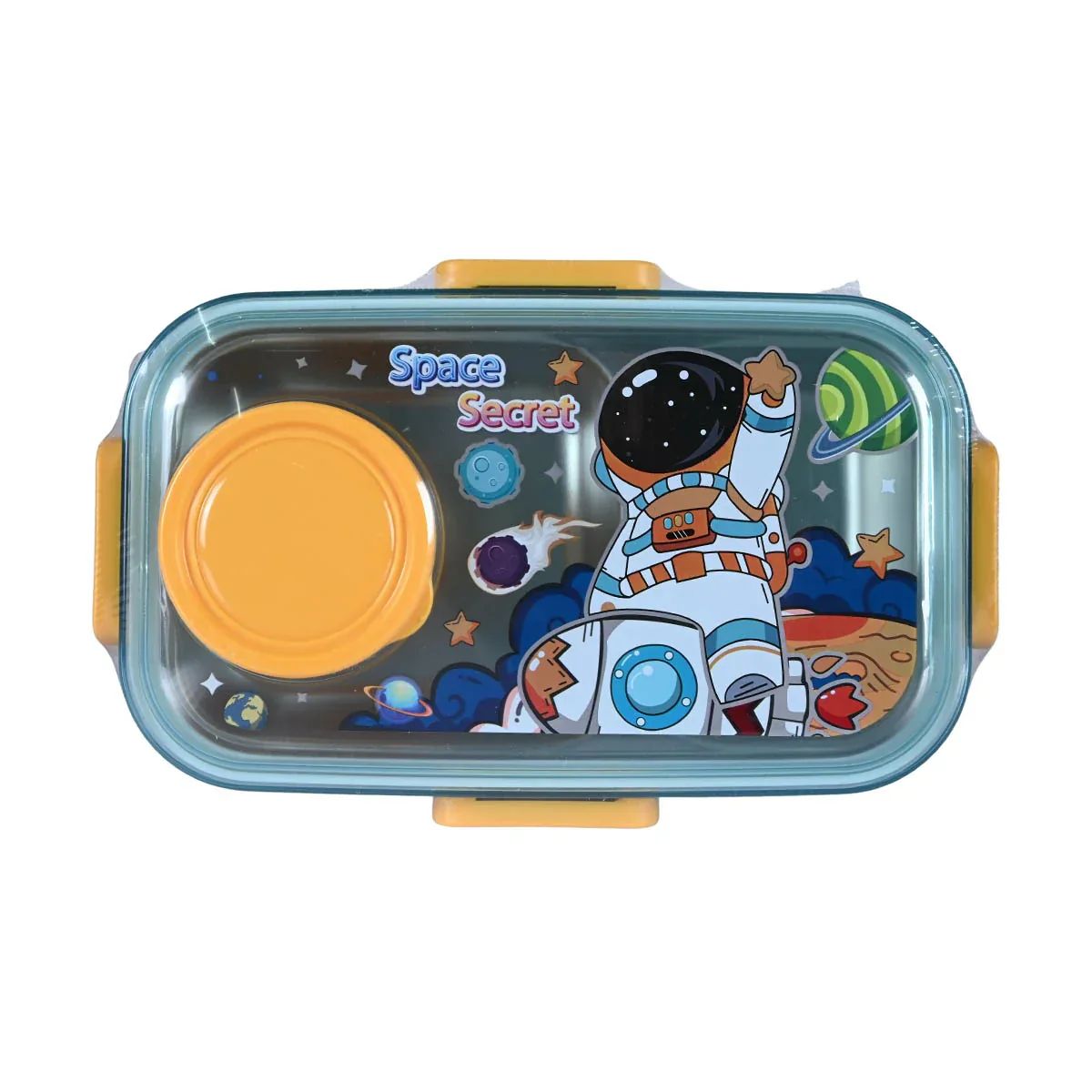 SPACE STICKER PLASTIC LUNCH BOX