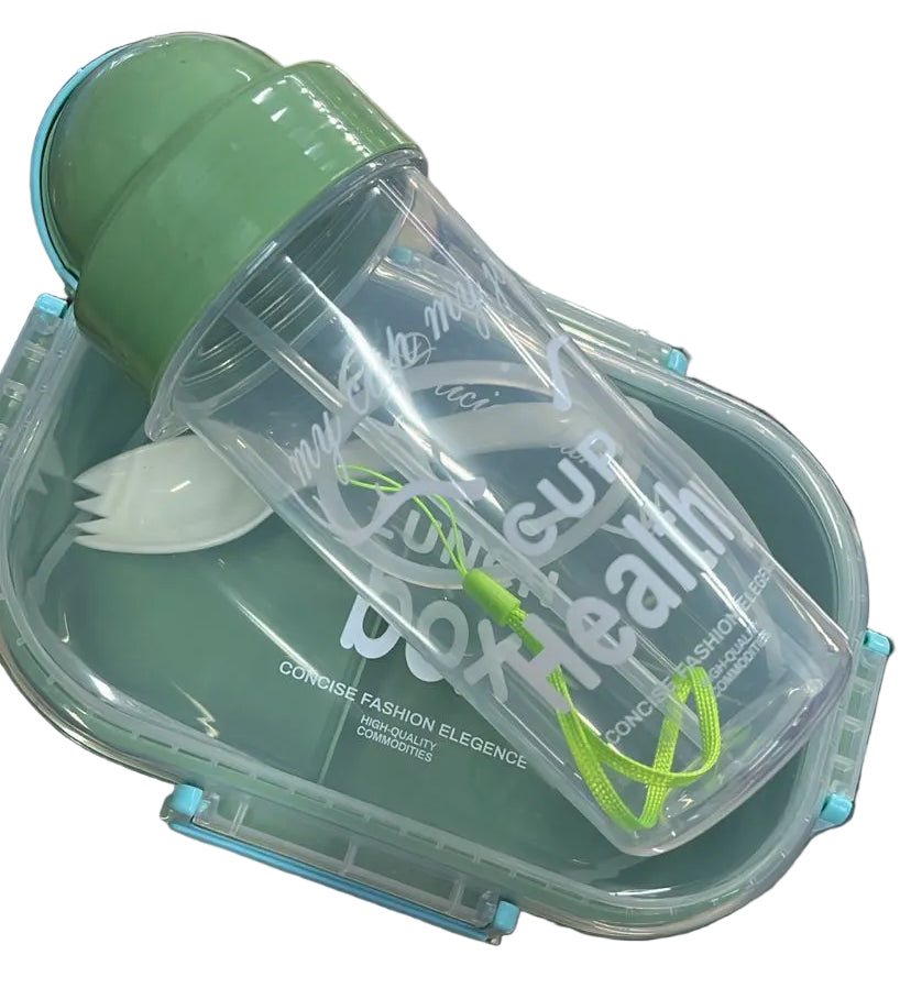 GRID LUNCH BOX WITH BOTTLE