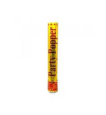 PARTY POPPER GOLD AND RED SMALL