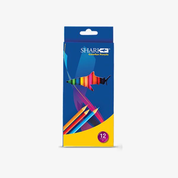 SHARK COLORFUN PENCILS 12 COLORS