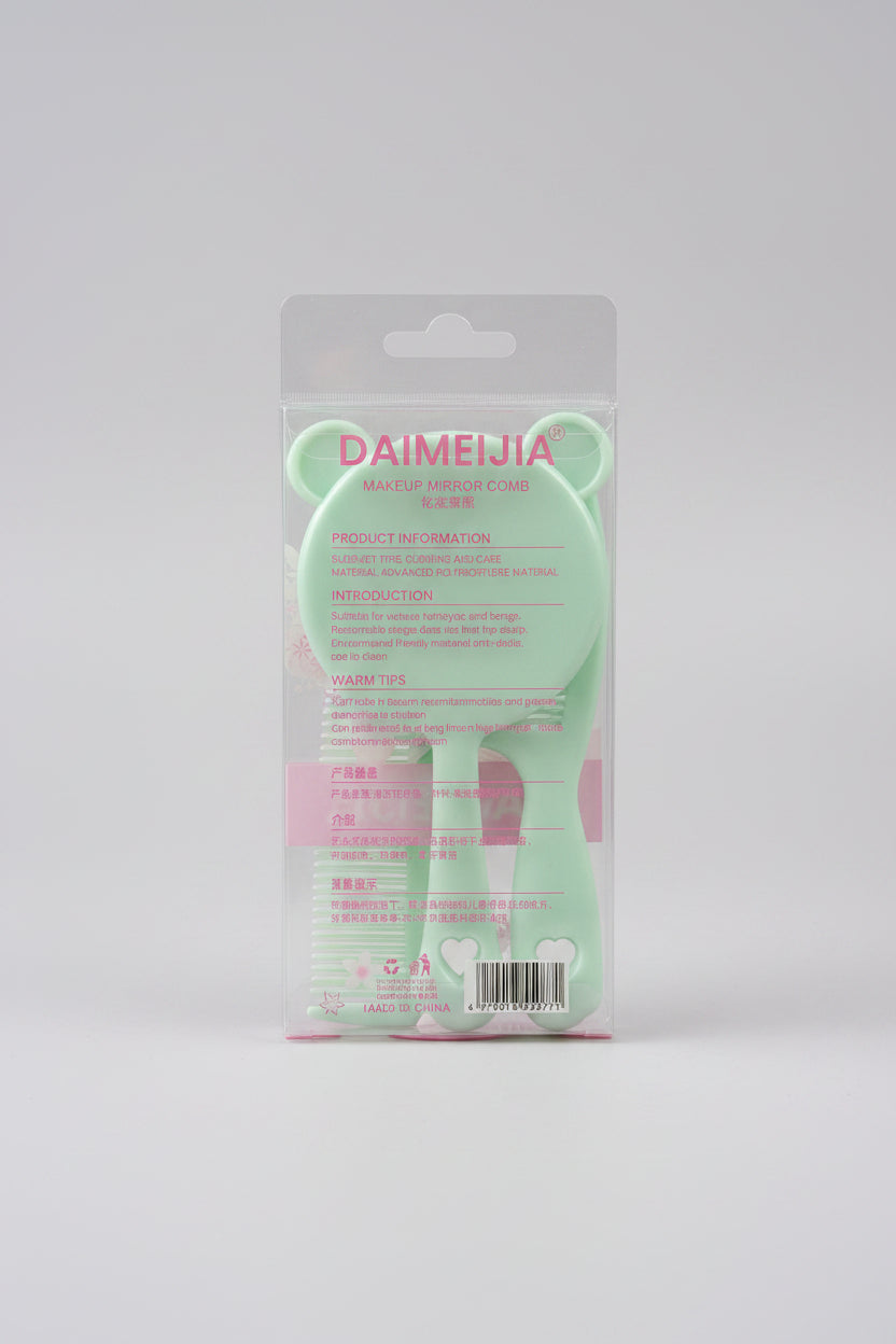 DAIMEIJIA KIDS MIRROR COMB SET CUTE BEAR DESIGN