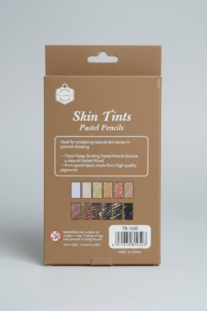 KEEP SMILING TINTS PASTEL PENCILS 12 COLORS