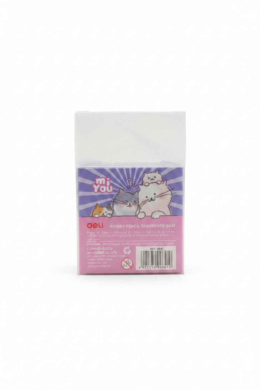 "Mi You" Cat-Themed Rotary Pencil Sharpener