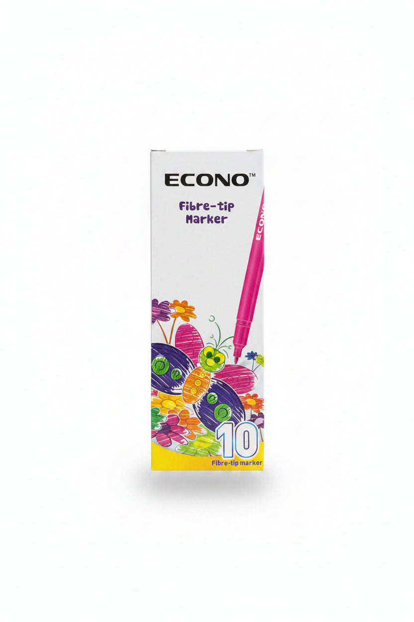ECONO FIBER TIP MARKER 10 PCS BOX
