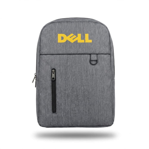 Dell Logo Grey Heather Laptop Backpack 15.6" – Slim Business Computer Bag | Professional College Office Rucksack | Malik Stationery