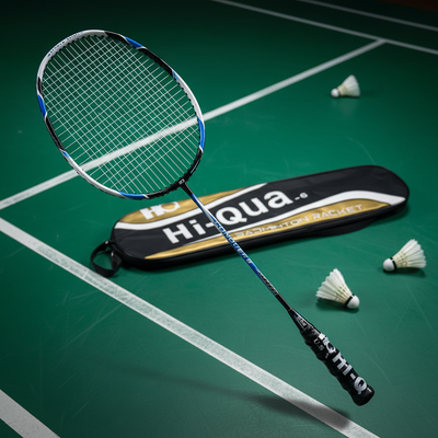 Hi-Qua Conquer Badminton Racket with Full Cover | Professional Grade Graphite Shaft | Lightweight Power Frame | Hi-Qua-6 Series with Carrying Case | USA Standard