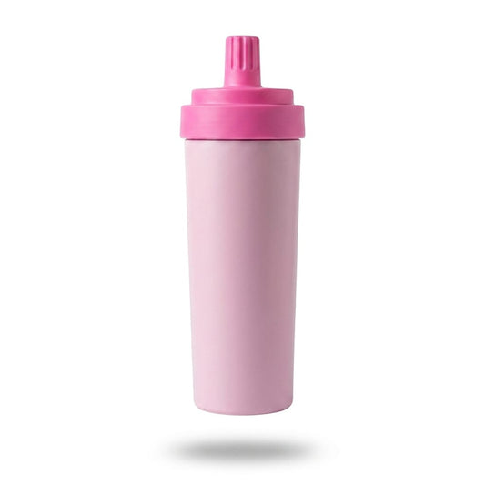Moccie Meet You Insulated Stainless Steel Water Bottle with Straw Lid & Carry Strap – Pink