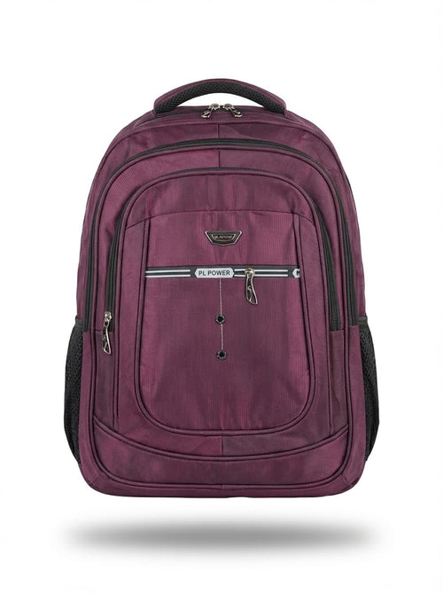 PL POWER Premium School Backpack – Durable Multi-Compartment College Bag with Padded Straps | Purple