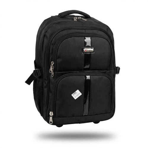 Rolling Backpack with Wheels – Wheeled Laptop Trolley Bag 15.6" | Business Travel Carry-On | Telescopic Handle School Bag | Malik Stationery