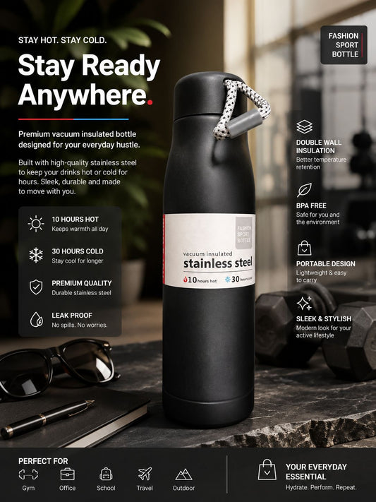 FASHION SPORT  STAINLESS STEEL BOTTLE