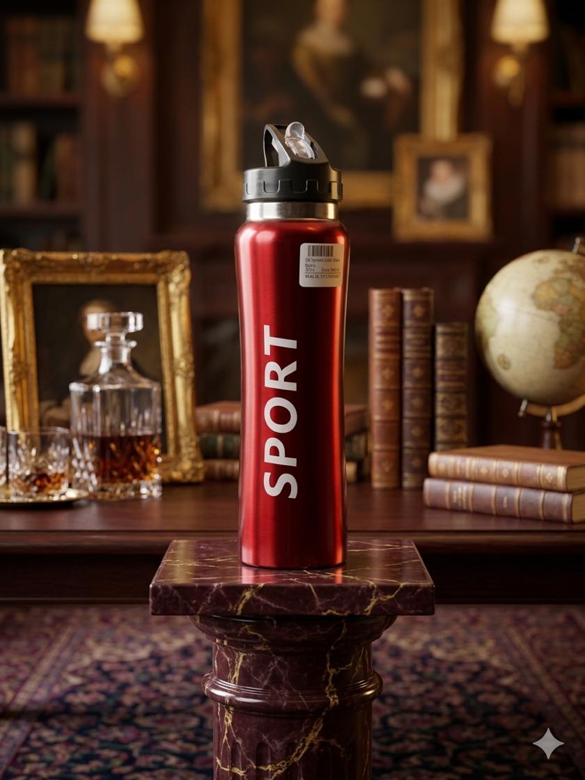 SPORTS METALLIC STAINLESS STEEL WATER BOTTLE