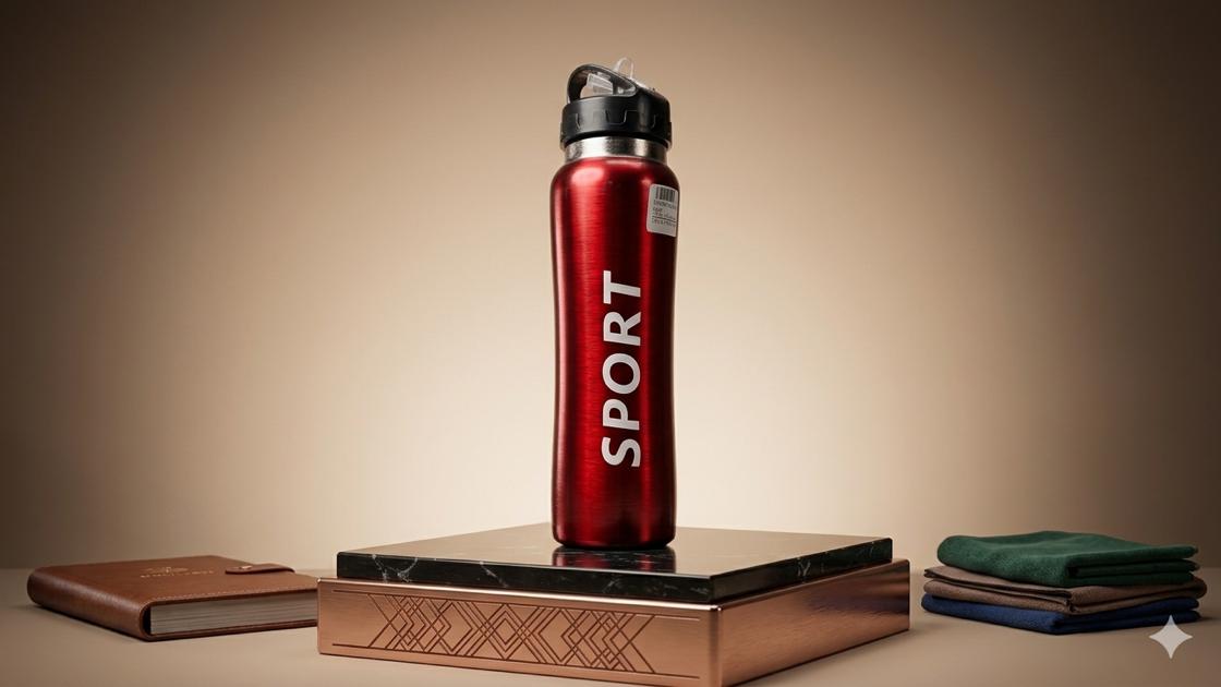 SPORTS METALLIC STAINLESS STEEL WATER BOTTLE