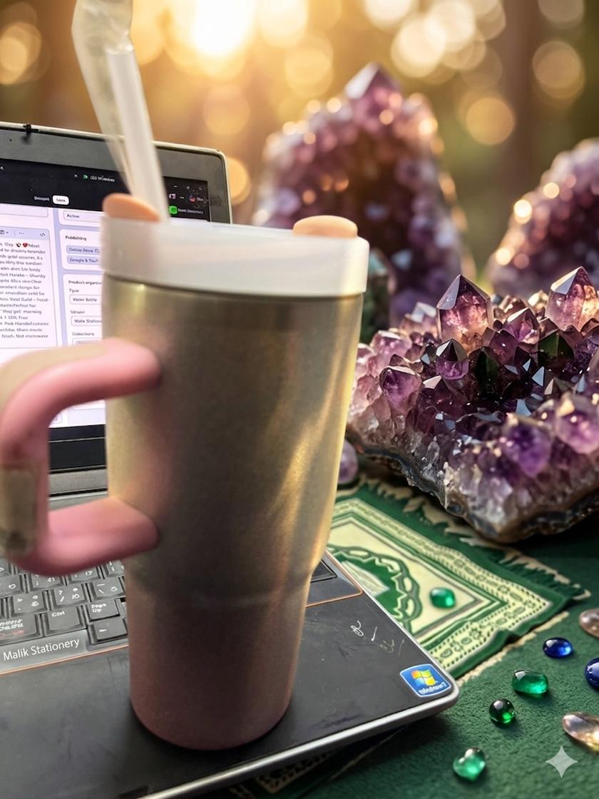 GLITTER OMBRE HANDLE TUMBLER