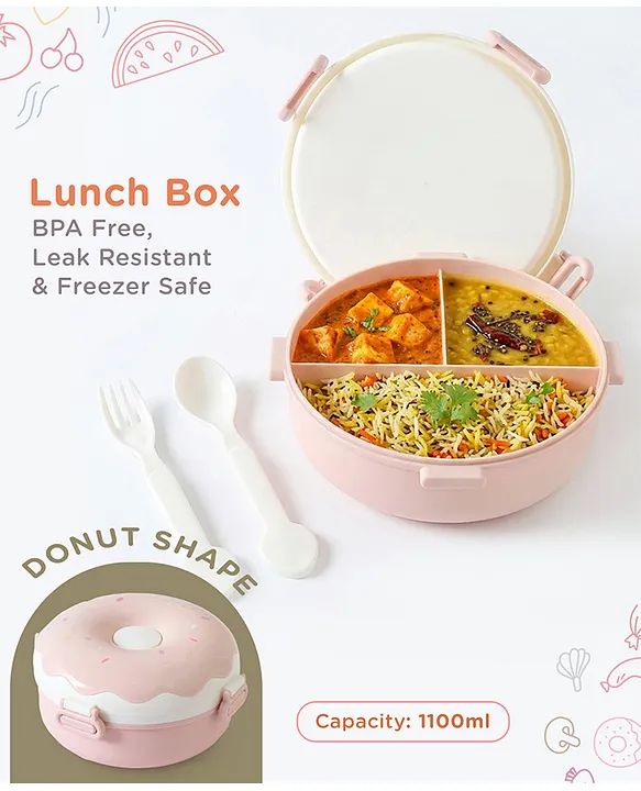 DONUT SHAPE 4 LOCK LUNCH BOX