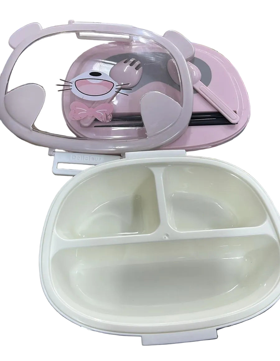 BUNNY FACE PLASTIC LUNCH BOX