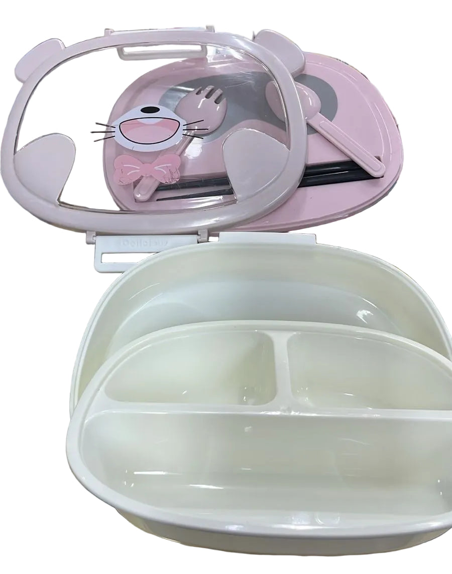 BUNNY FACE PLASTIC LUNCH BOX
