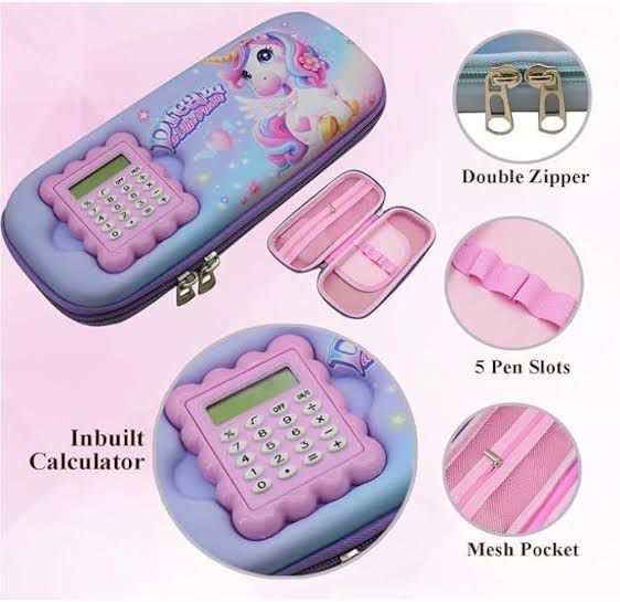 3D UNICORN CHINA PENCIL POUCH