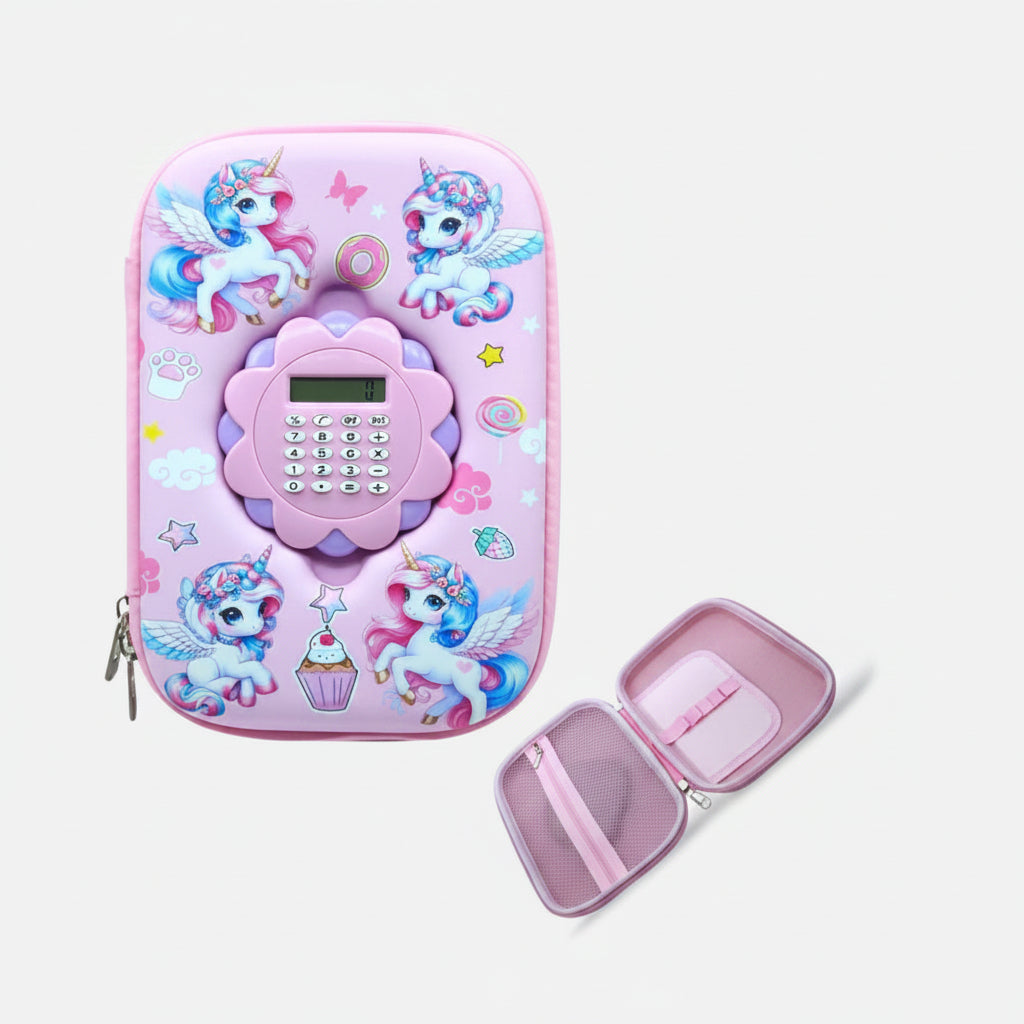 3D UNICORN CALCULATOR PENCIL CHINA POUCH
