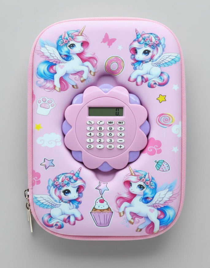 3D UNICORN CALCULATOR PENCIL CHINA POUCH