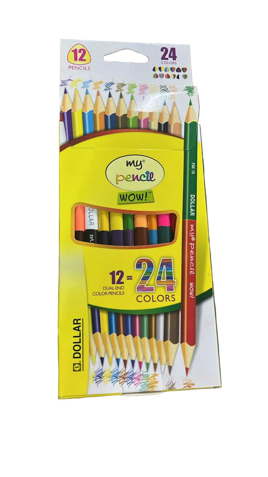 DOLLOR WOW MY PENCIL 12 DUAL END COLOURS