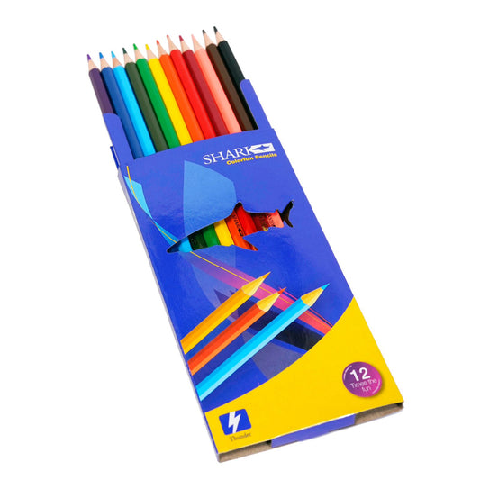 SHARK COLORFUN PENCILS 12 COLORS