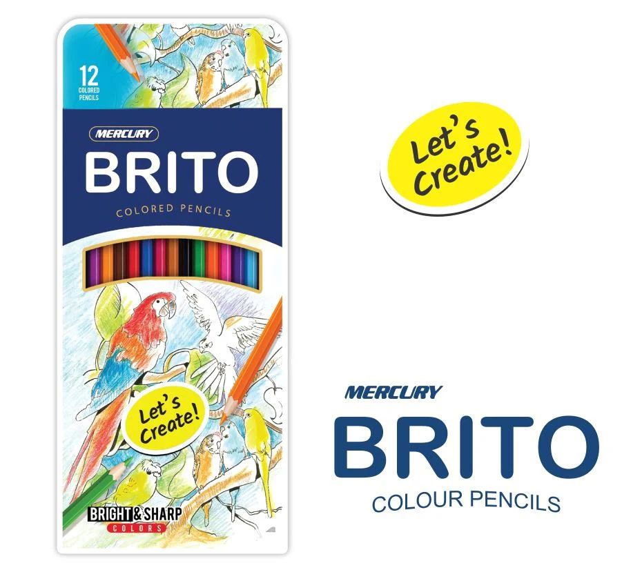 MERCURY BRITO 12 COLORED PENCILS
