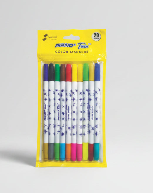 PIANO TWIN 20 COLOR MARKERS