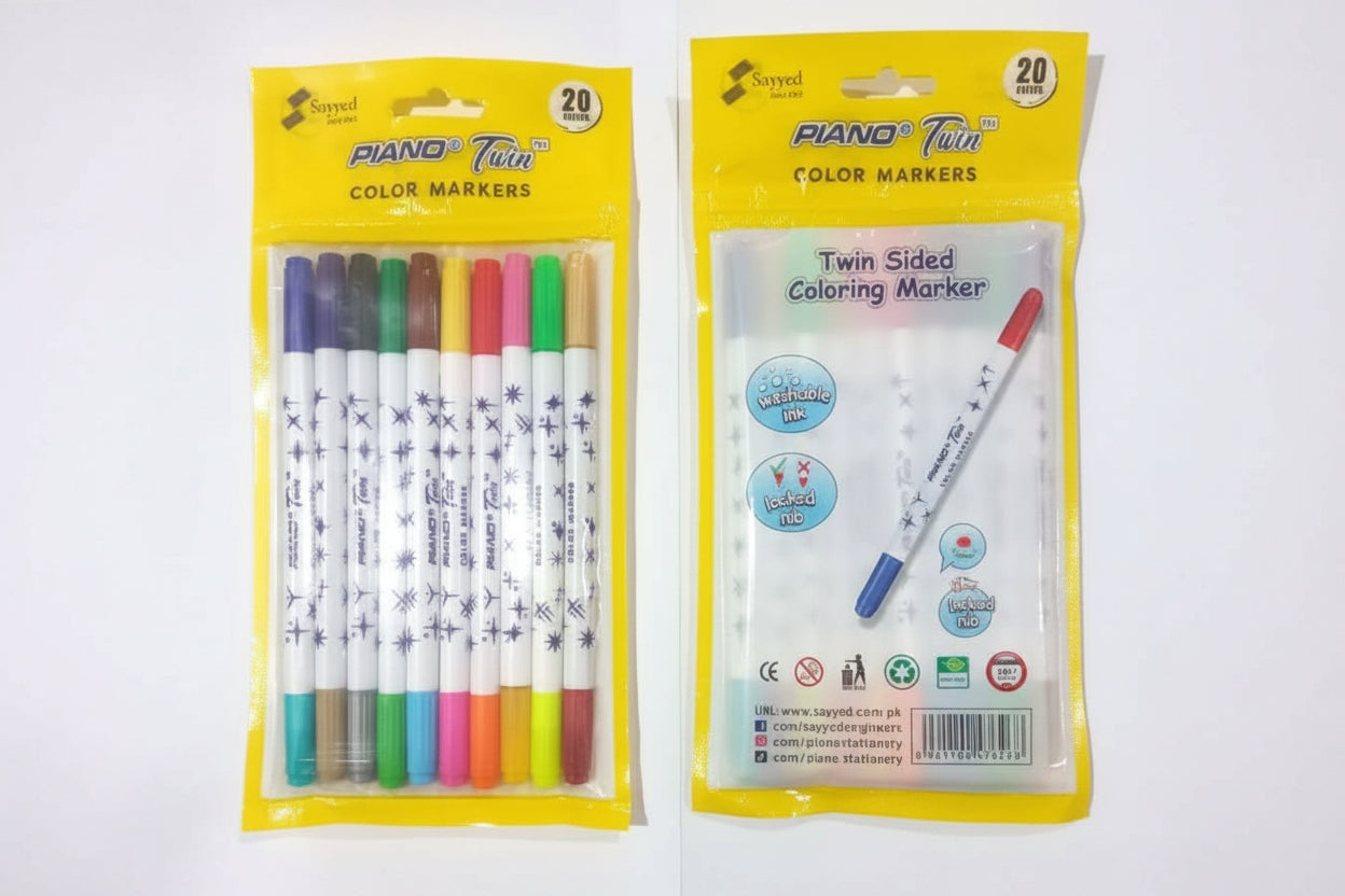 PIANO TWIN 20 COLOR MARKERS