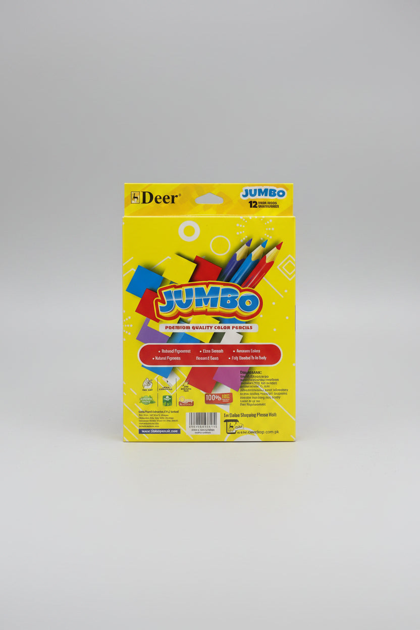 DEER JUMBO 12 COLOR PENCILS