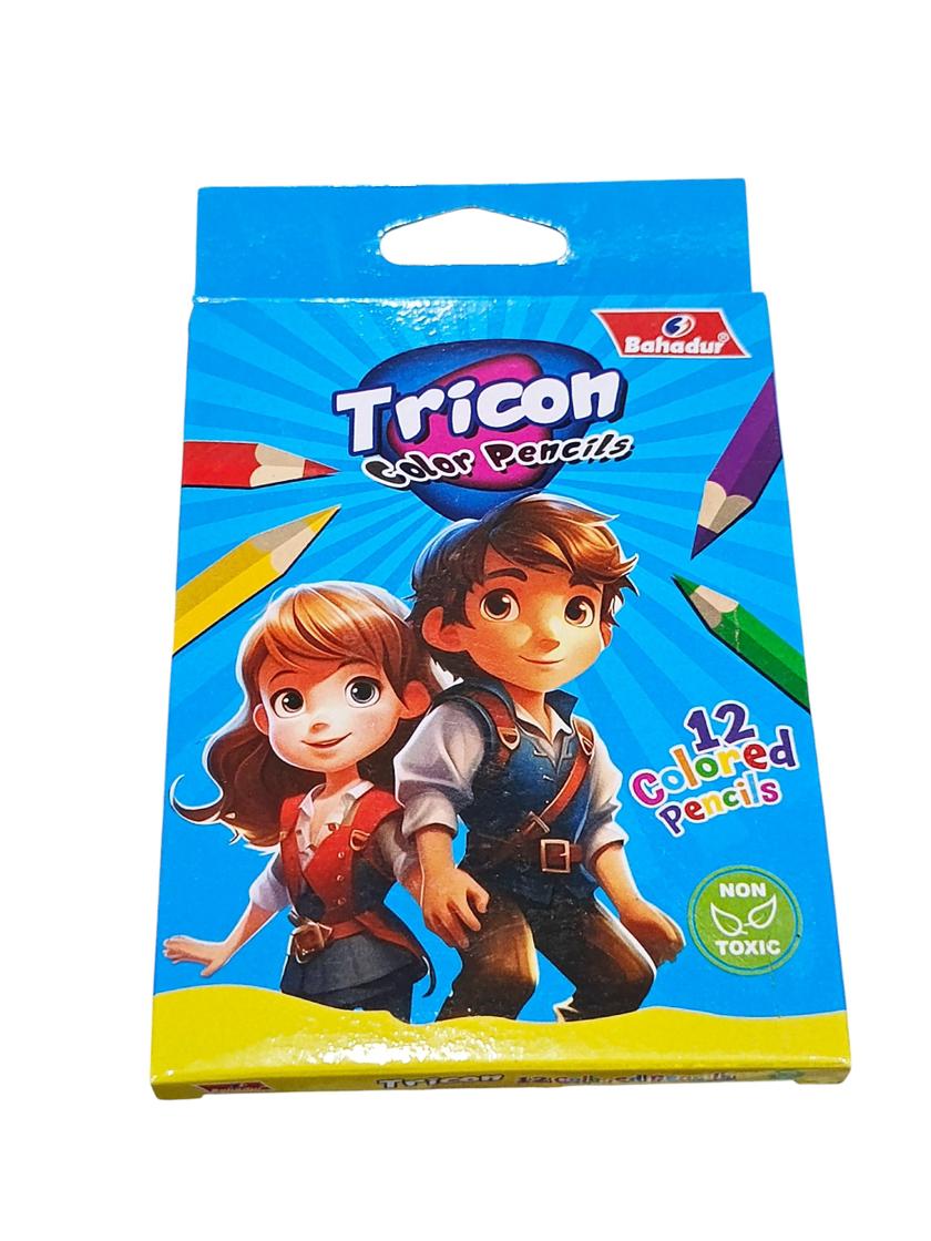 BAHADUR TRICON 12 COLOR PENCILS