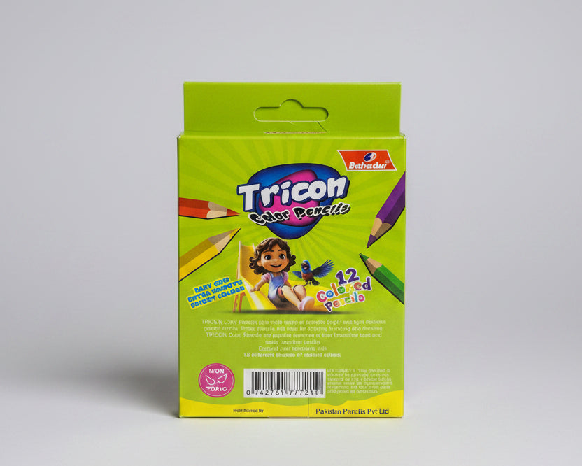 BAHADUR TRICON 12 COLOR PENCILS