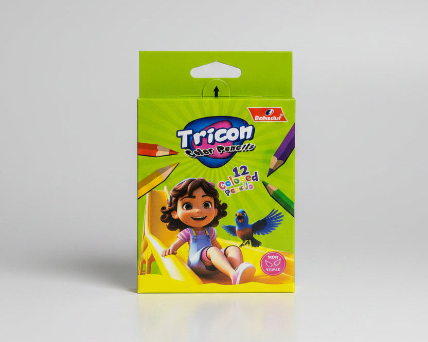 BAHADUR TRICON 12 COLOR PENCILS
