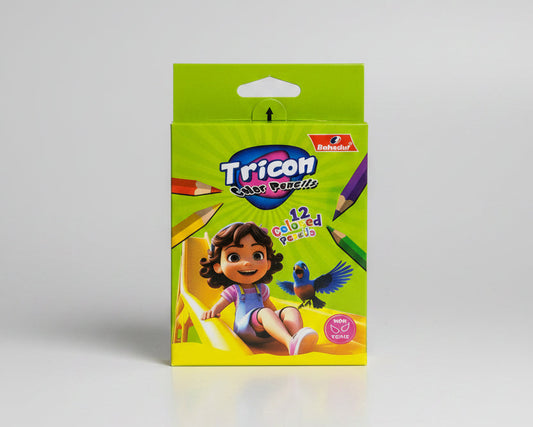 BAHADUR TRICON 12 COLOR PENCILS
