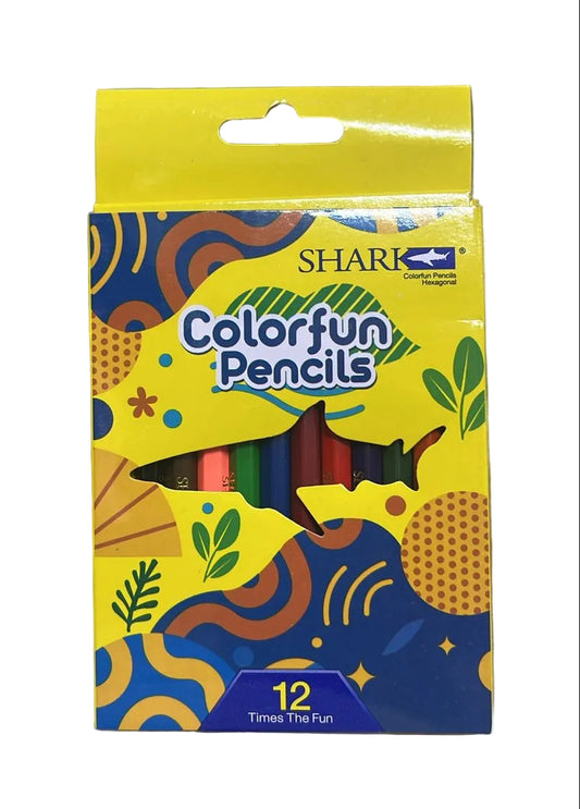 SHARK COLORFUN 12 COLOR PENCILS