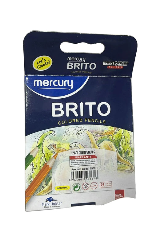 MERCURY BRITO 12 COLORED PENCILS