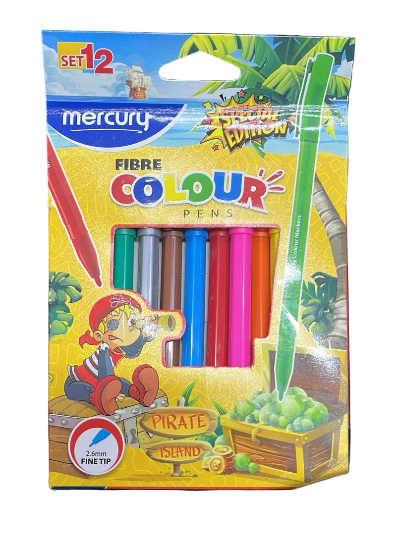 mercury fiber 12 colour pens