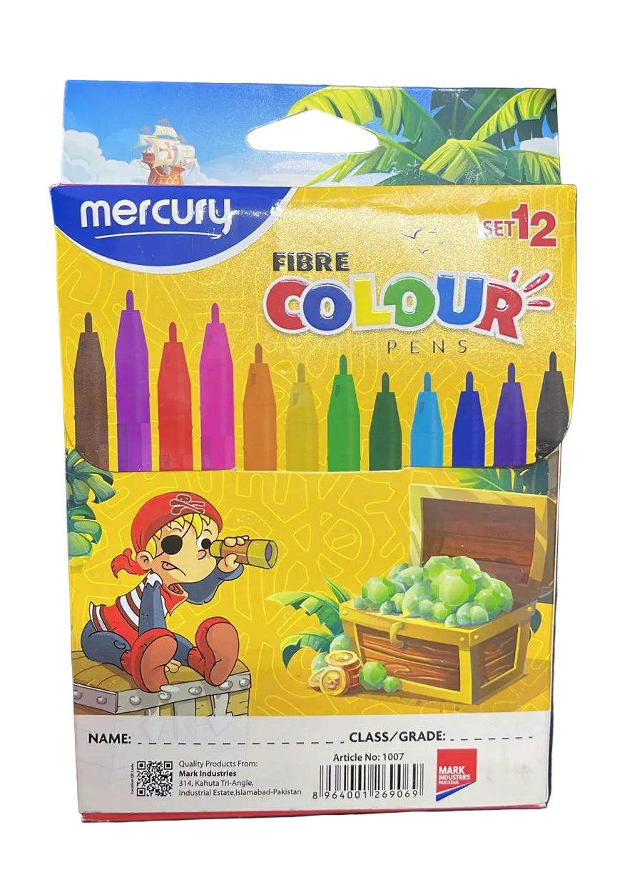 mercury fiber 12 colour pens