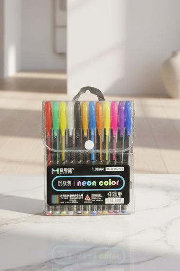 NEON COLOR GLITTER 12 COLOR PENS