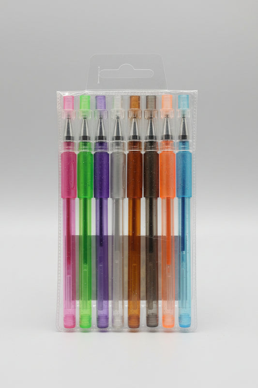 COLOR GEL SCENTED GLITTER GEL PENS 8 COLOR