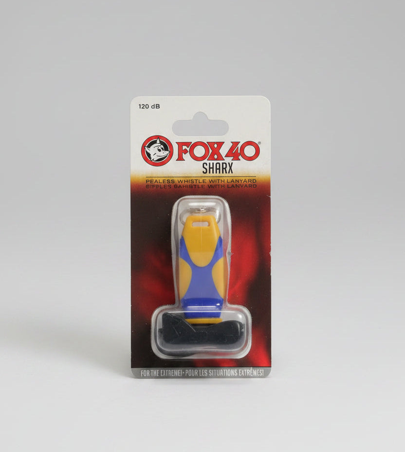 FOX 40 SHARX PEALESS WHISTLE LANYARD 120 DB