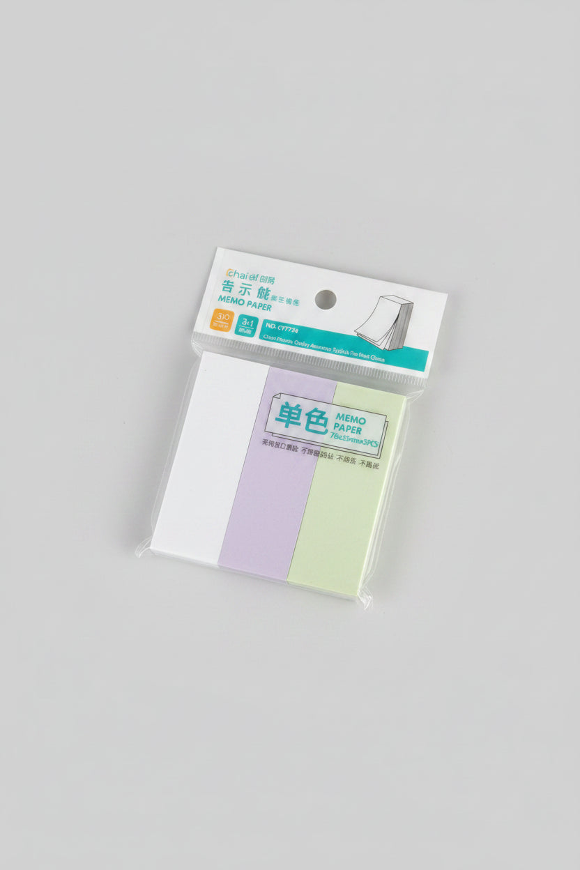 CHANYI MEMO PAPER STICKY NOTES 3 PASTEL COLOR