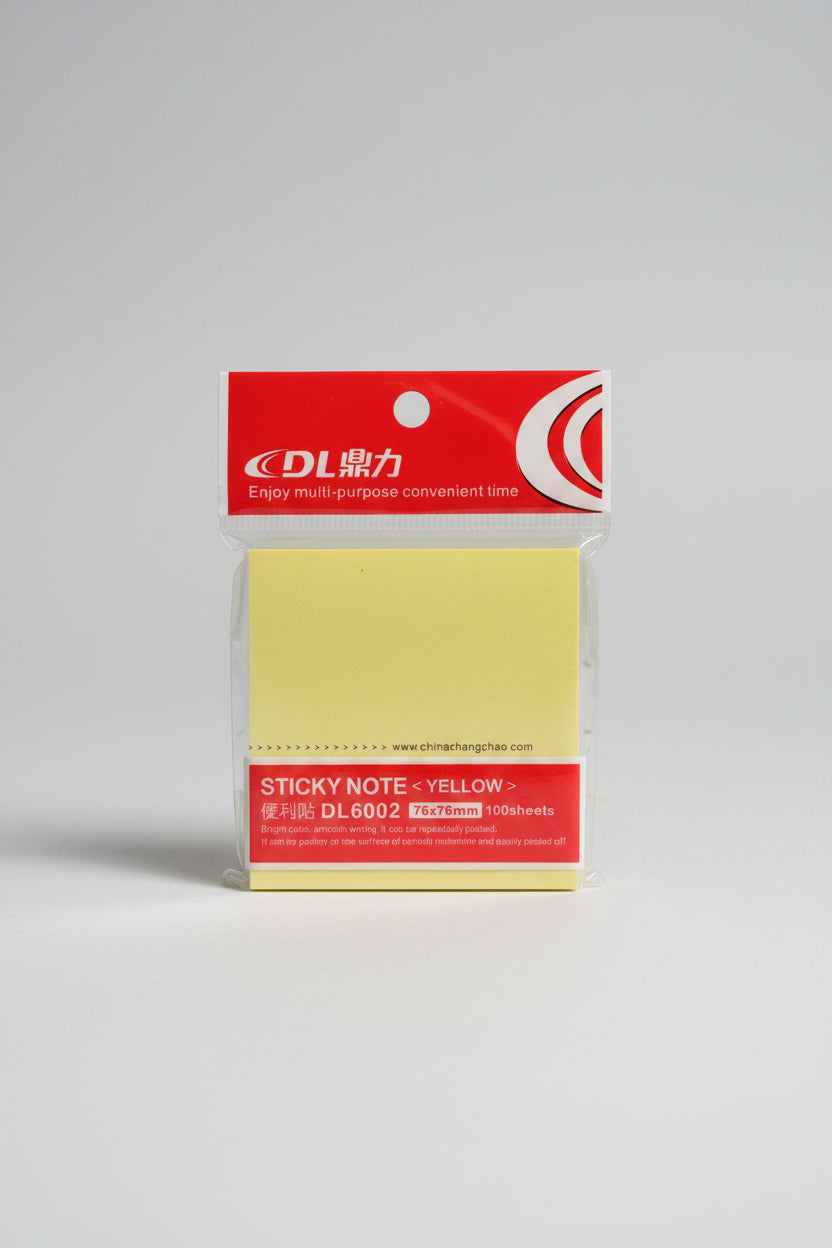 DL STICKY NOTES YELLOW 100 SHEETS