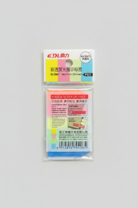DL ARROW INDEX TABS 5 NEON COLORS 100 FLAGS