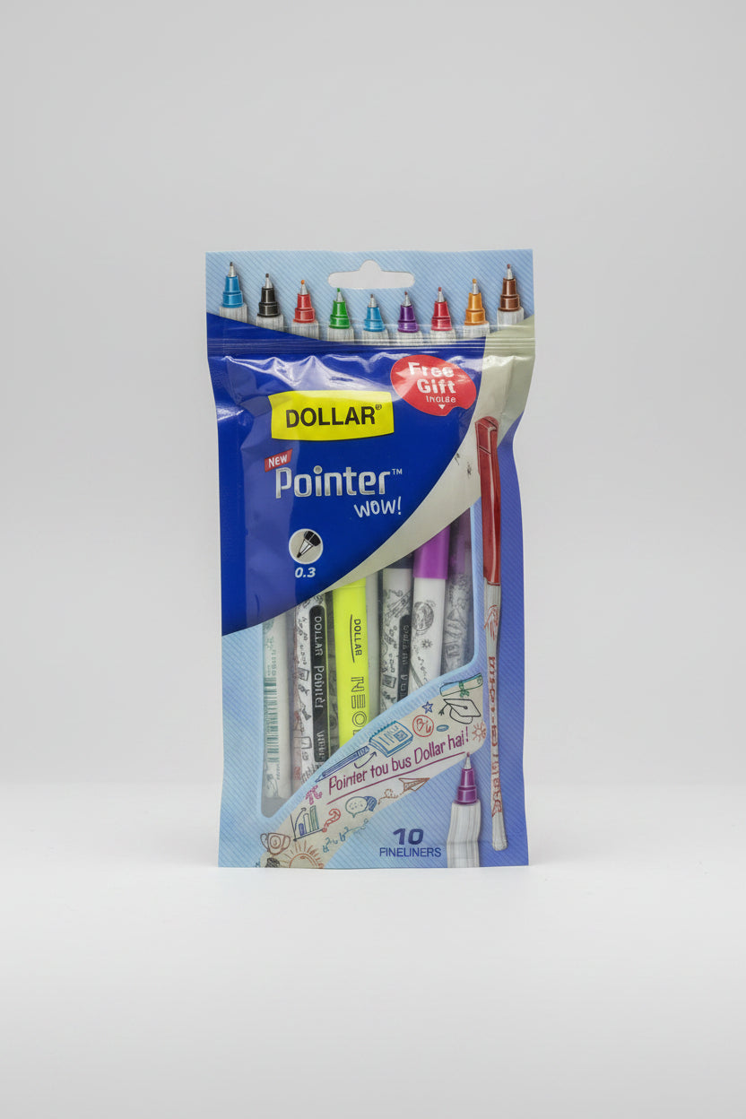 DOLLOR WOW POINTER FINELINER 10 COLOR SET