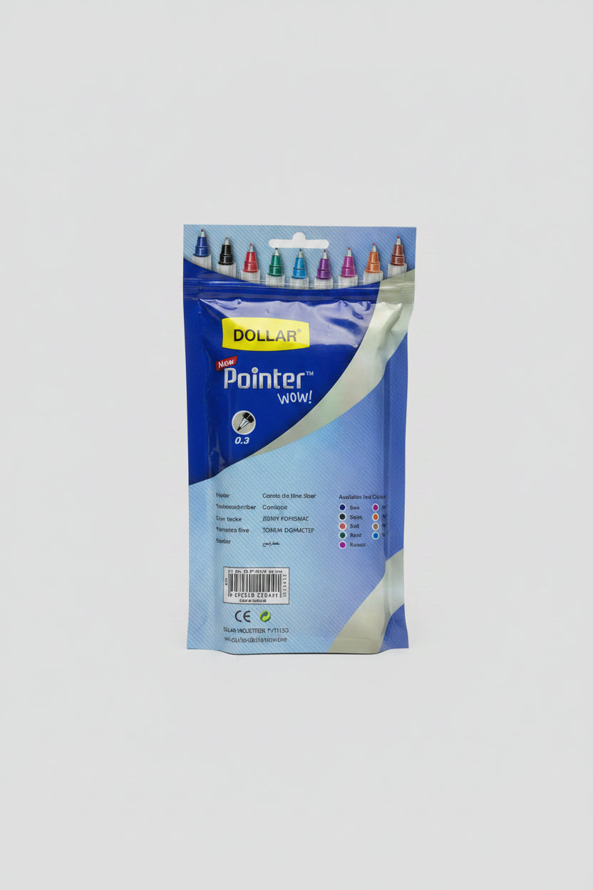 DOLLOR WOW POINTER FINELINER 10 COLOR SET