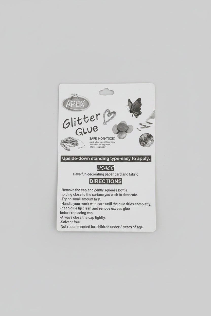 APEX GLITTER GLUE SET 6 GLITTER GLUE TUBES