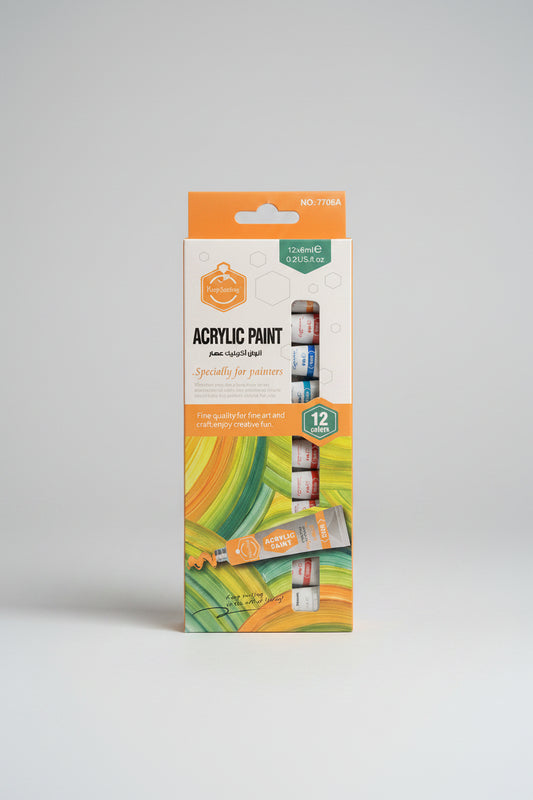 KEEP SMILING ARYLIC PAINT SET 12 COLORS